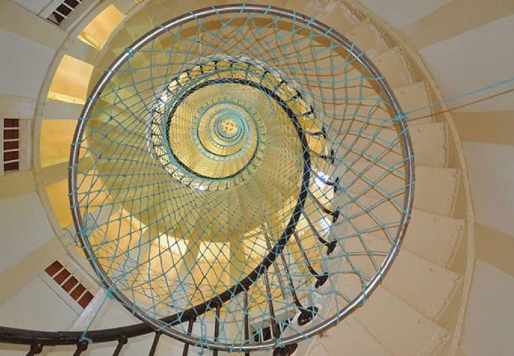 Amedee lighthouse spiral steps