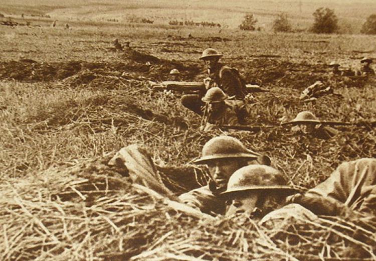 American troops in the field during World War I