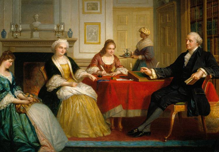 "George Washington and Family" painting, 1858–1860