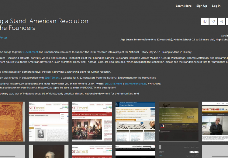 Smithsonian Learning Lab: Taking a Stand. American Revolution and the Founders