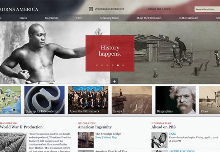 Home page image from Ken Burns' website.