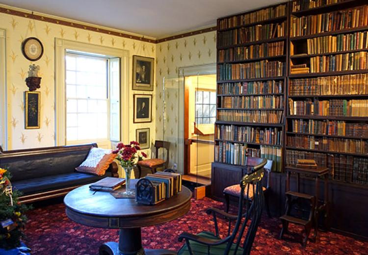 Ralph Waldo Emerson’s study in his home in Concord Museum, Concord, Massachusett