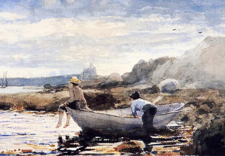 'Boys in a Dory,' by Winslow Homer (American, 1836–1910).