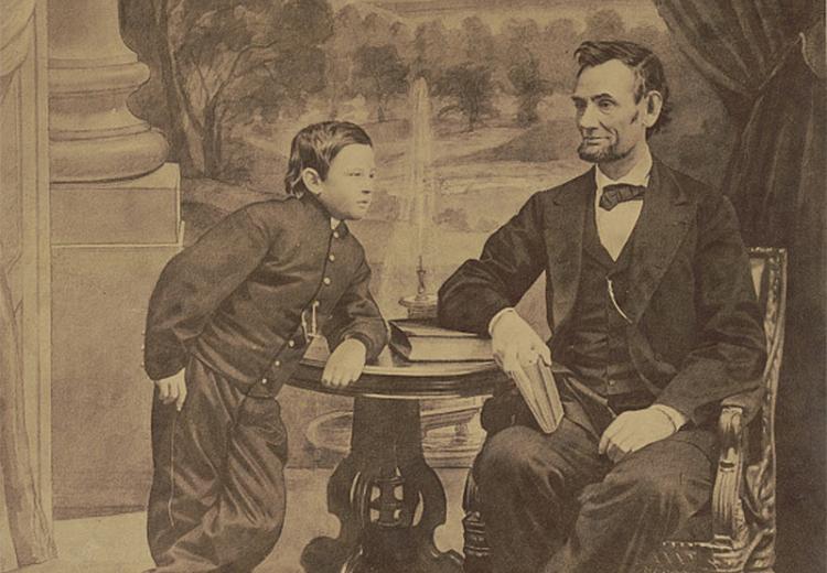 President Lincoln and his son Thaddeus. 