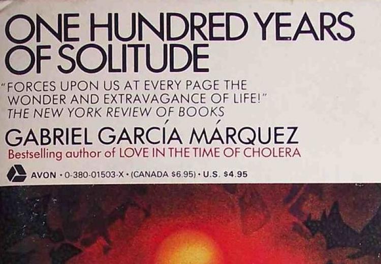 Photo of book cover for One Hundred Years of Solitude.
