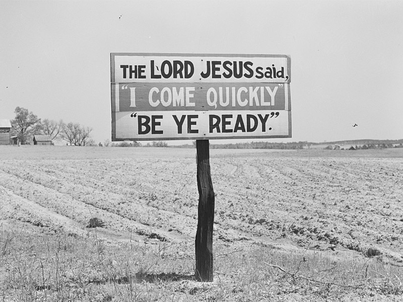 4” x 6” Reprint 1940 Religious sign on highway between Columbus and Augusta