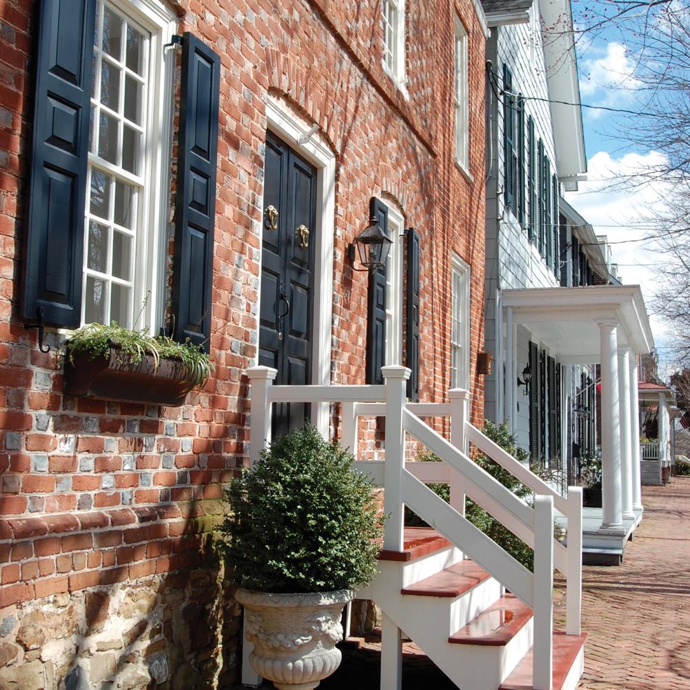 facade of a rowhouse in Chestertown