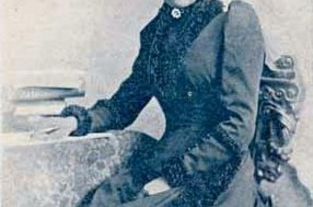 Black and white photograph of Anna Julia Cooper