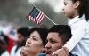 Latinos with American flags