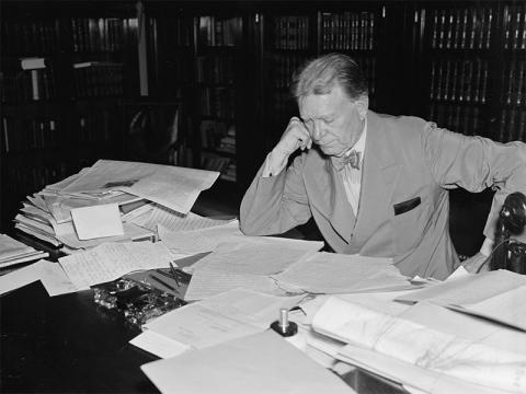 Senator William E. Borah, (R-Idaho), was a prominent American isolationist who gave a speech on "outlawing war" in 1924.