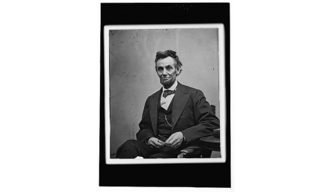 Alexander Gardner, photograph of Abraham Lincoln, 1865.