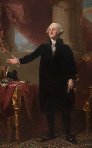 Gilbert Stuart's Lansdowne Portrait of George Washington, 1796.
