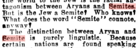 "Semite" in Newspaper