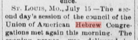 "Hebrow" in newspaper