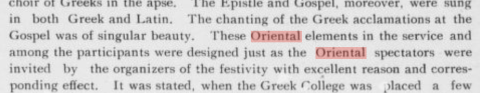 "Oriental" in Newspaper