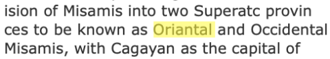 "Oriantal" in Newspaper Text