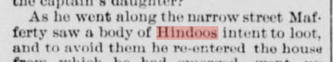 "Hlndoo" in Newspaper