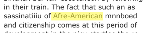"Afre-American" in Newspaper Text