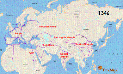 The Path Of The Black Death NEH Edsitement   Spread Of The Black Death 0 