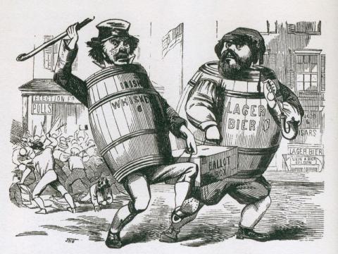 Know-Nothing Anti-Immigrant Cartoon, c.1850