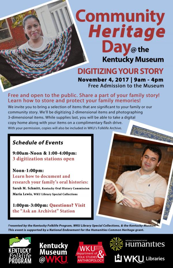 Poster of Community Heritage Day Events