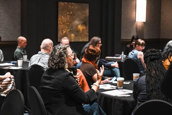 Following the Welcome Breakfast, participants attend sessions designed to explore Oklahoma’s local and state history. The sessions provide place-based context for several humanities projects. Scholars and representatives from community-based organizations present and encourage participants to engage through discussion and Q&As. In one session, community leaders from&nbsp;Greenwood Rising and the&nbsp;Greenwood Cultural Center in the Historic Greenwood neighborhood in Tulsa help attendees explore community healing, ra