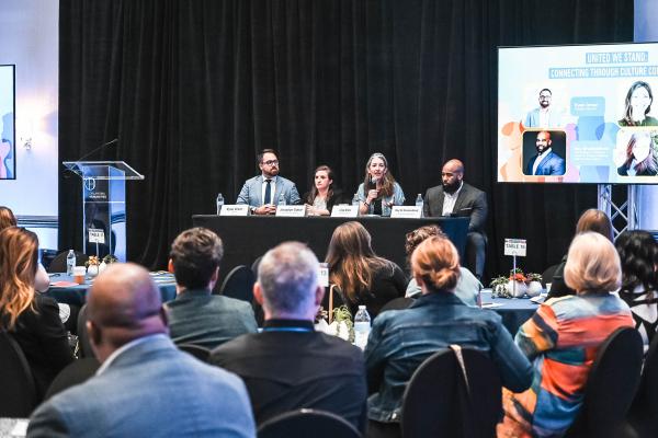 The conversation then shifts from place-based to national. In the next session, a discussion with leaders from&nbsp;Bedrock, the&nbsp;Anti-Defamation League,&nbsp;National Urban League, and&nbsp;Urban Rural Action, attendees and discussants explore the role of trusted messengers and the humanities in preventing hate-motivated violence in communities across the nation. 