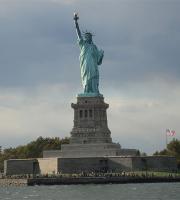 The Statue of Liberty, New York City harbor.