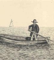 A dinghy like the one here figures in Stephen Crane's gripping tale 'The Open Boat.'