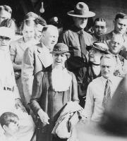 Eleanor Roosevelt in Arthurdale, West Virginia, 1933.