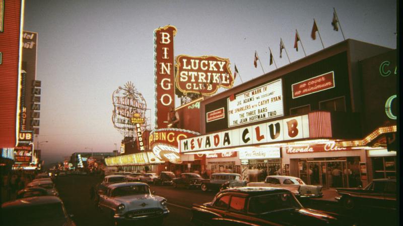 photograph of building fronts in Las Vegas