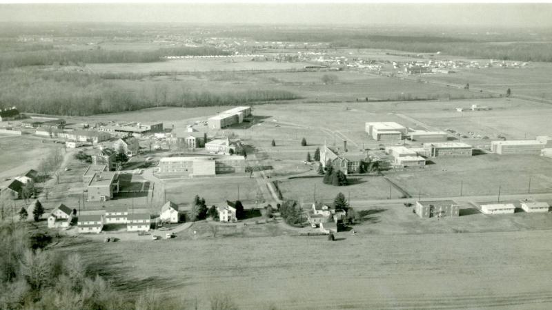 Aerial view of the campus