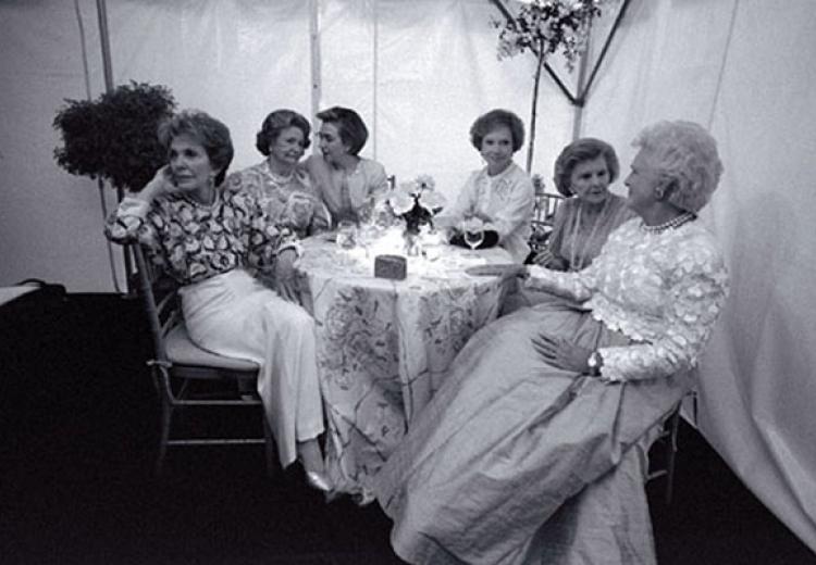 First ladies sit together at the National Garden Gala