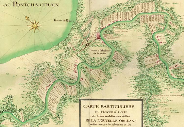 Early French map of New Orleans