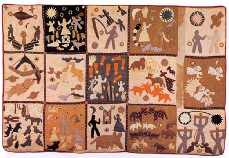 Harriet Powers’s pictorial quilt 1898. Wikimedia Commons.