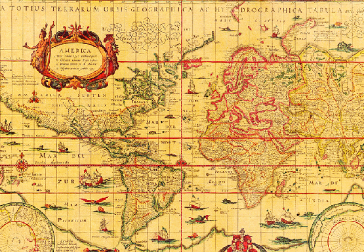 A 17th-century world map
