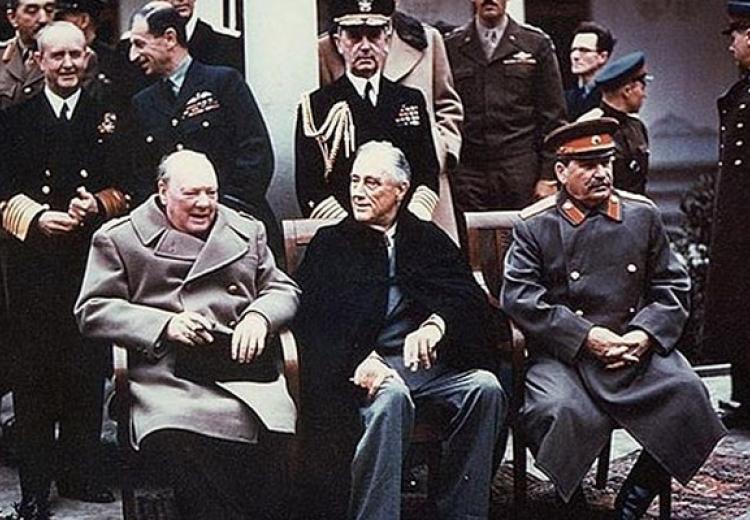 Churchill, FDR, and Stalin at the Yalta Conference