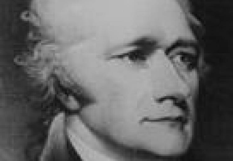 headshot of alexander hamilton, facing slightly to his left