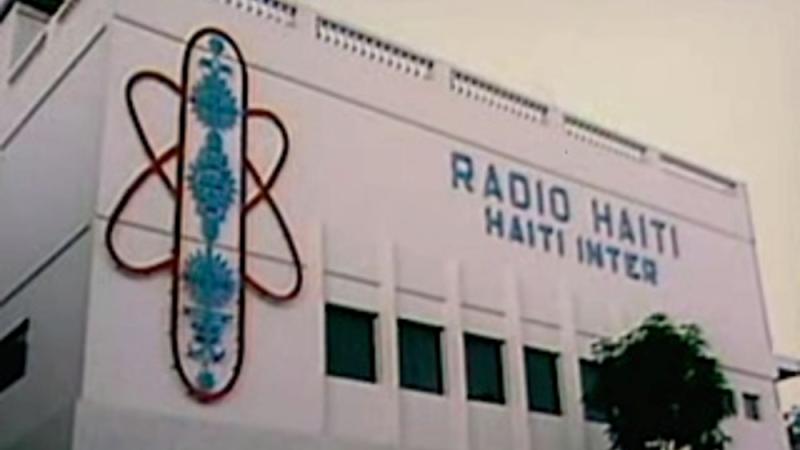 The exterior of the Radio Haiti building in the 1980s.