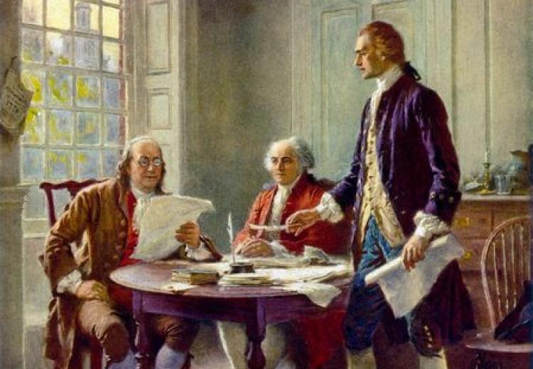 Writing the Declaration of Independence, 1776