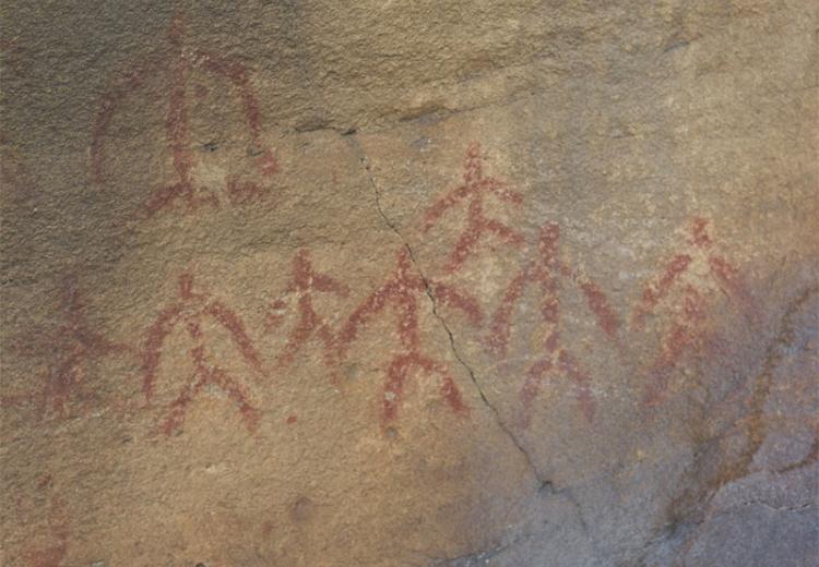 Cave art in Valonsadero (Soria), Spain