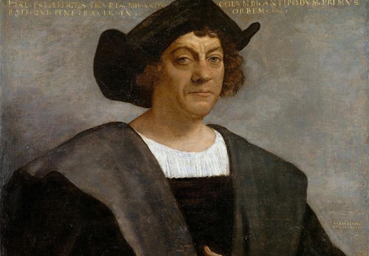 1519 portrait by Sebastiano del Piombo of a man said to be Christopher Columbus
