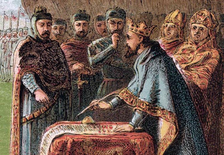 King John of England signs the Magna Carta