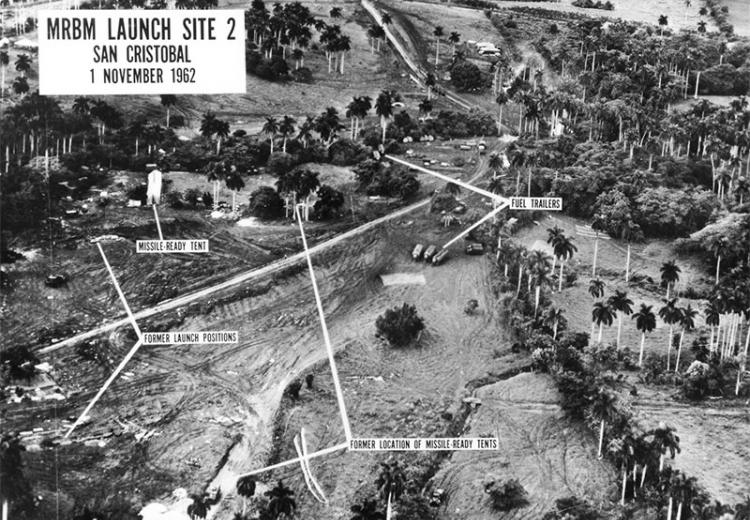 U.S. reconnaissance photograph of soviet missile sites on Cuba