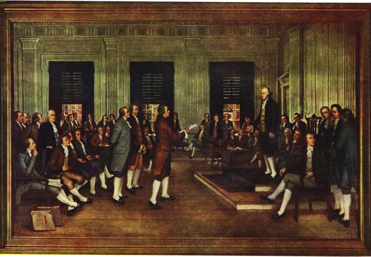 "The Adoption of the U.S. Constitution in Congress at Independence Hall" by John H. Froehlich (1935).