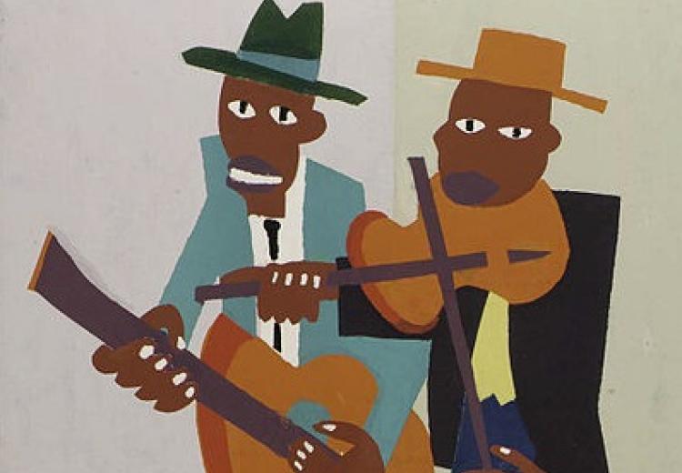 "Street Musicians" by William H. Johnson (1939-1940).