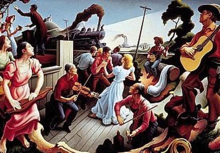 "The Sources of Country Music," Thomas Hart Benton, 1975.
