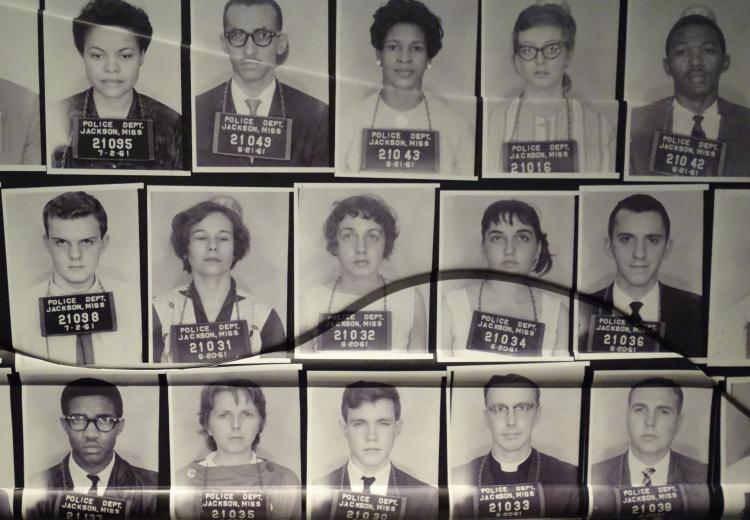 Images of Freedom Riders at the Center for Civil and Human Rights in Atlanta, Georgia.