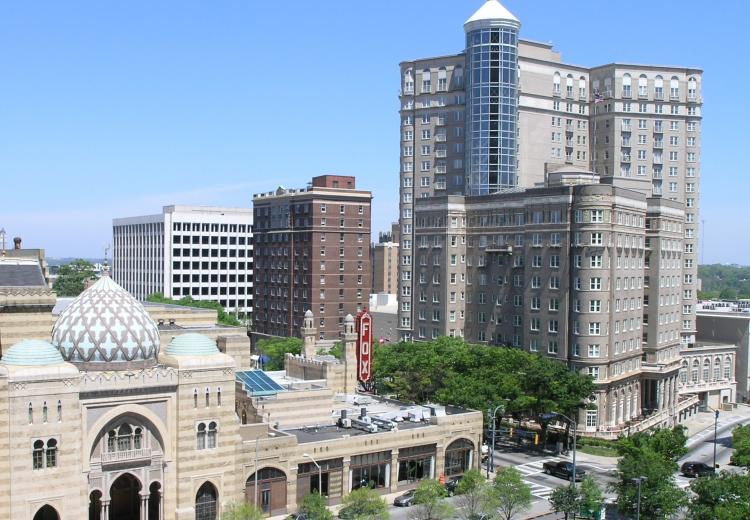Fabulous Fox Theater and nearby buildings in Atlanta, GA