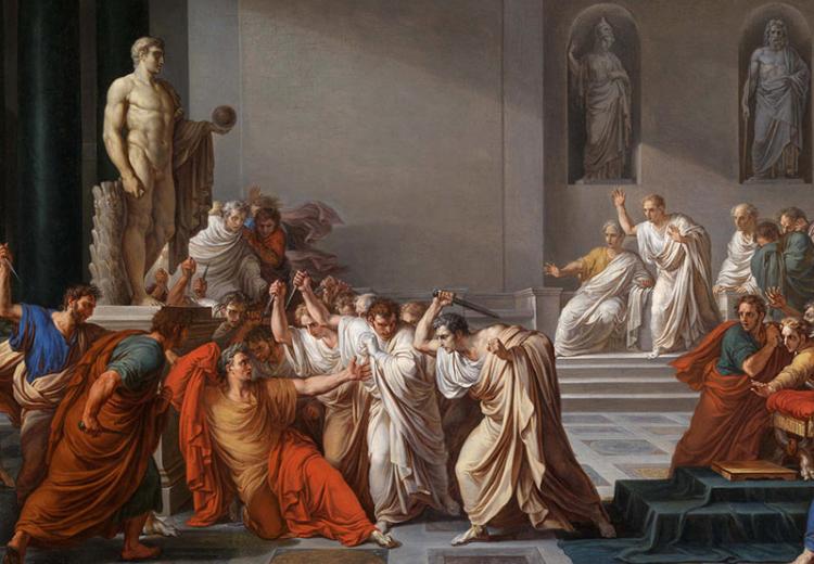 The Assassination of Julius Caesar by Vincenzo Camuccini.